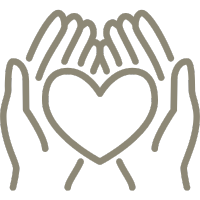 Icon of hands holding a heart shape