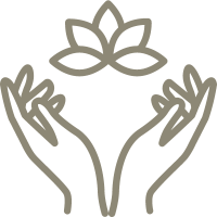 Icon of hands holding a lotus