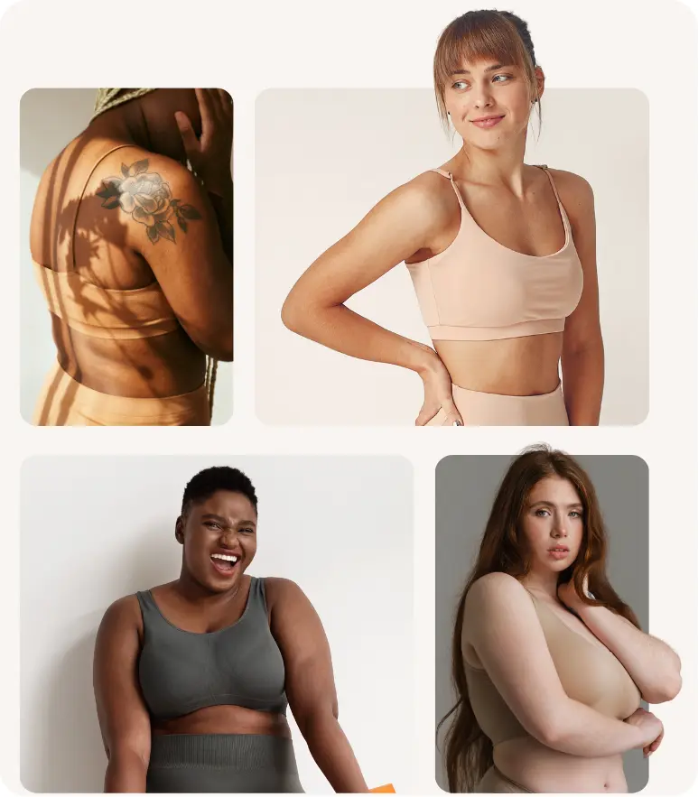 collage of women displaying diverse body types